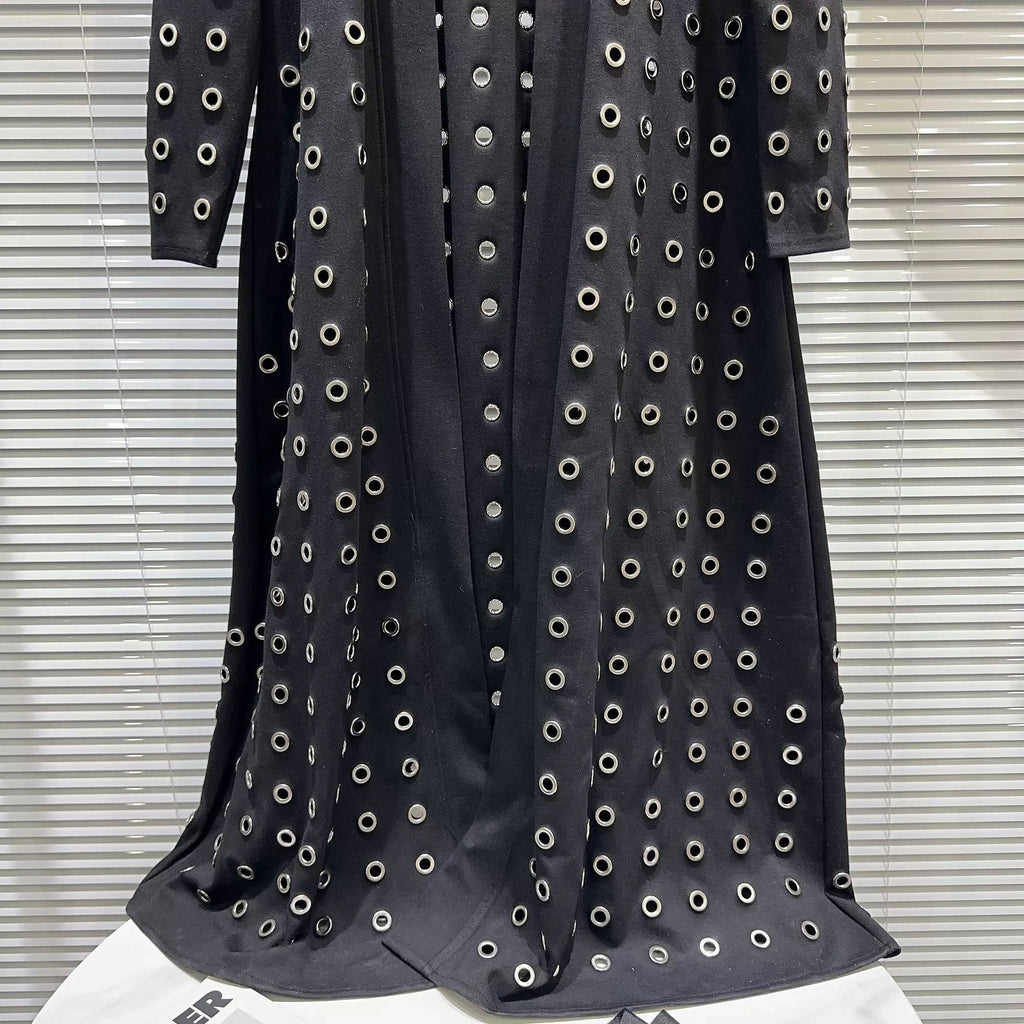 Metal Eyelet Cutout Duster
