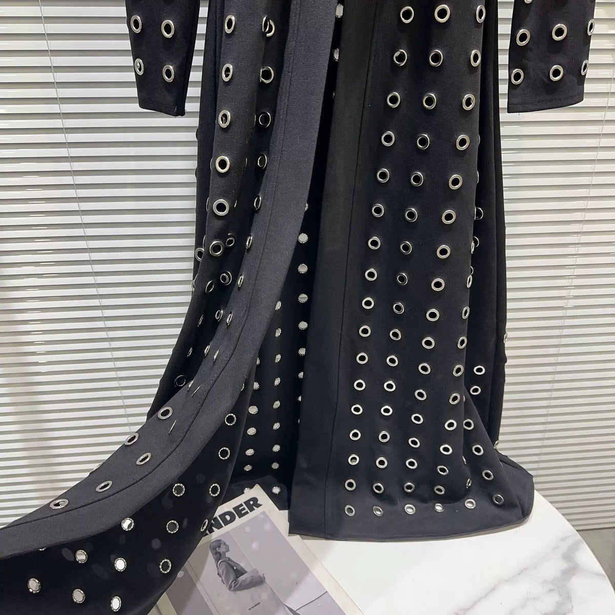 Metal Eyelet Cutout Duster
