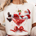 Retro Santa Claus Martini T-Shirt