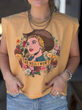 The Hell I Wont Floral Boxy Tank