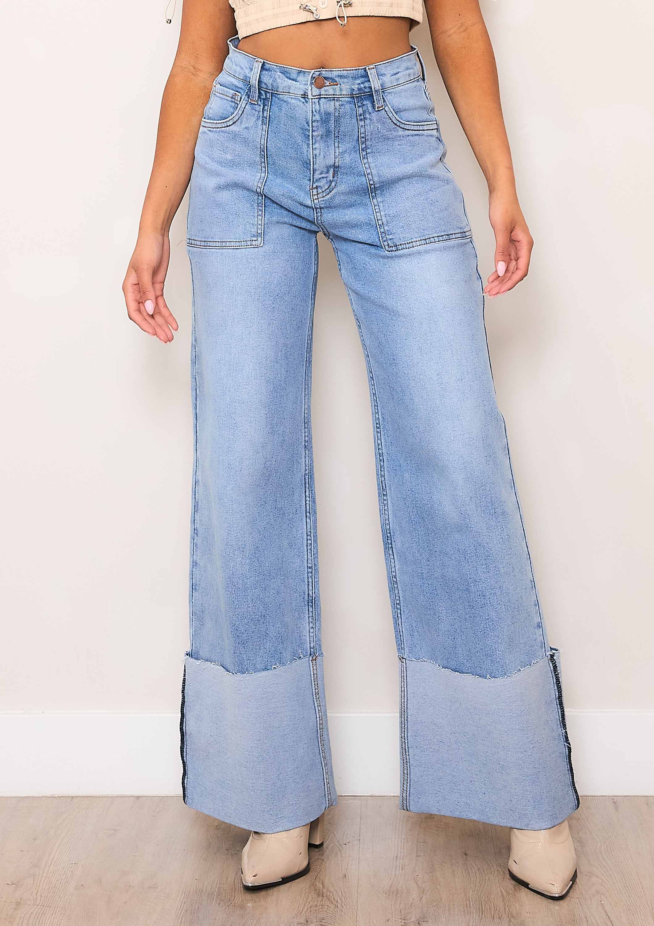 WIDE LEG - Rigid with Comfort Stretch