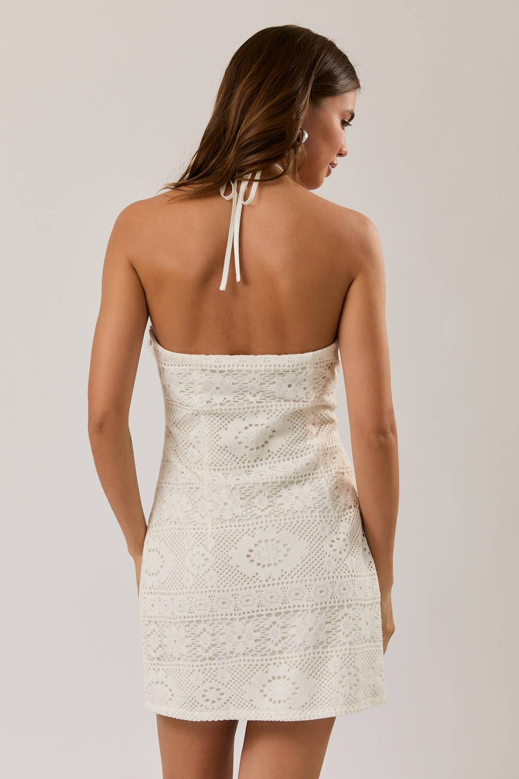 CROCHET HALTER  DRESS