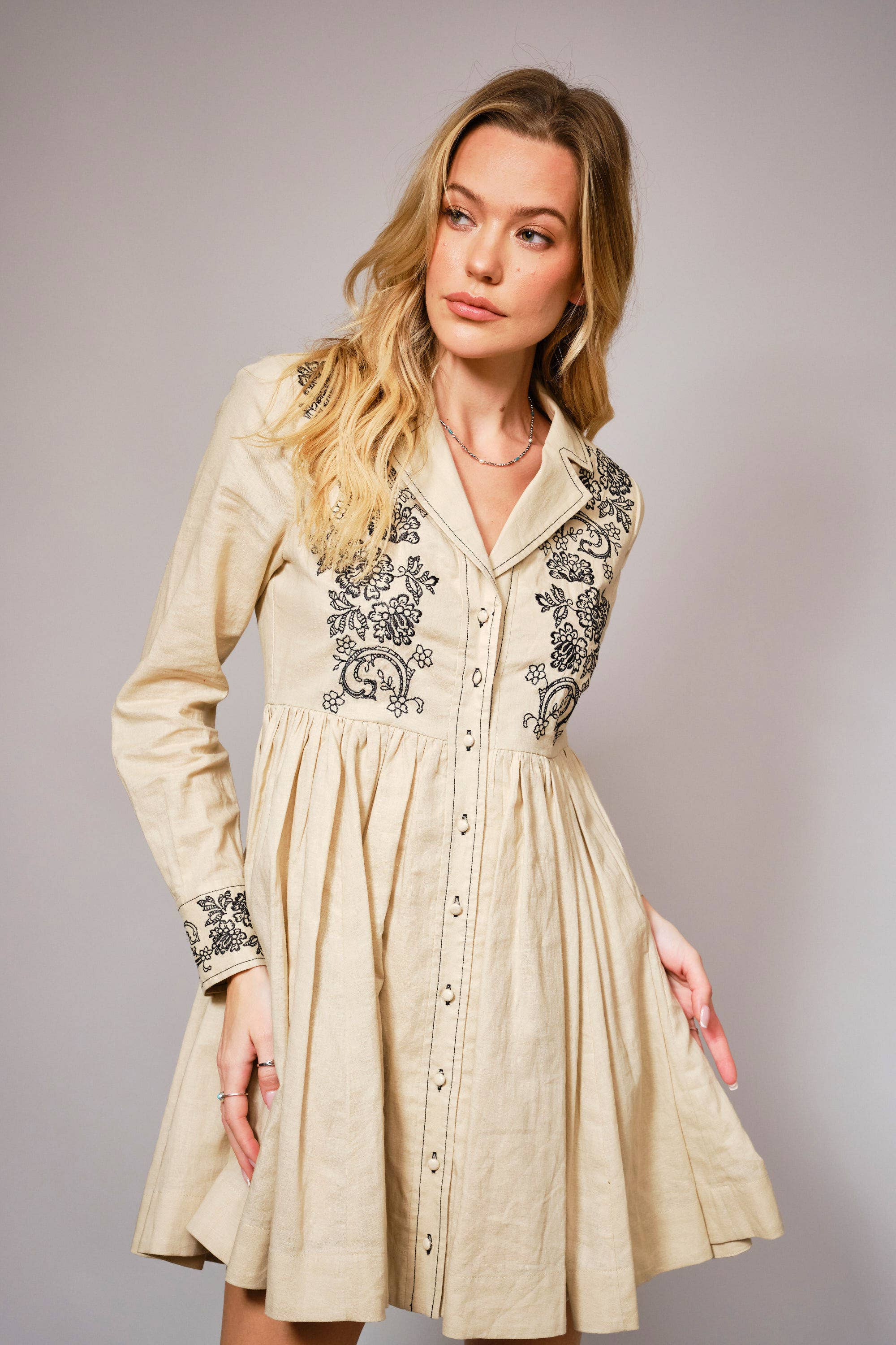 Floral Embroidered Dress