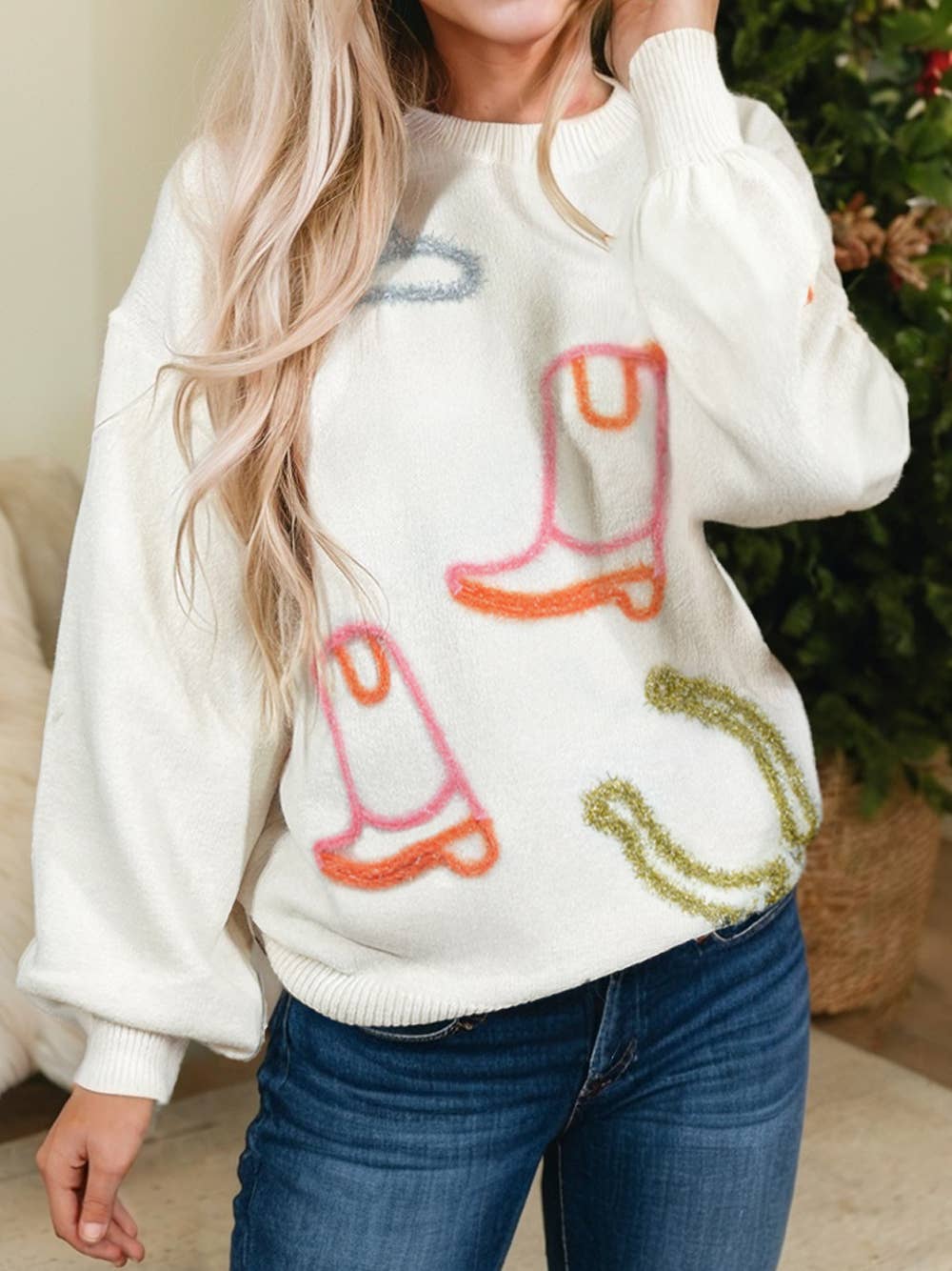 Tinsel Western Boots Sweater