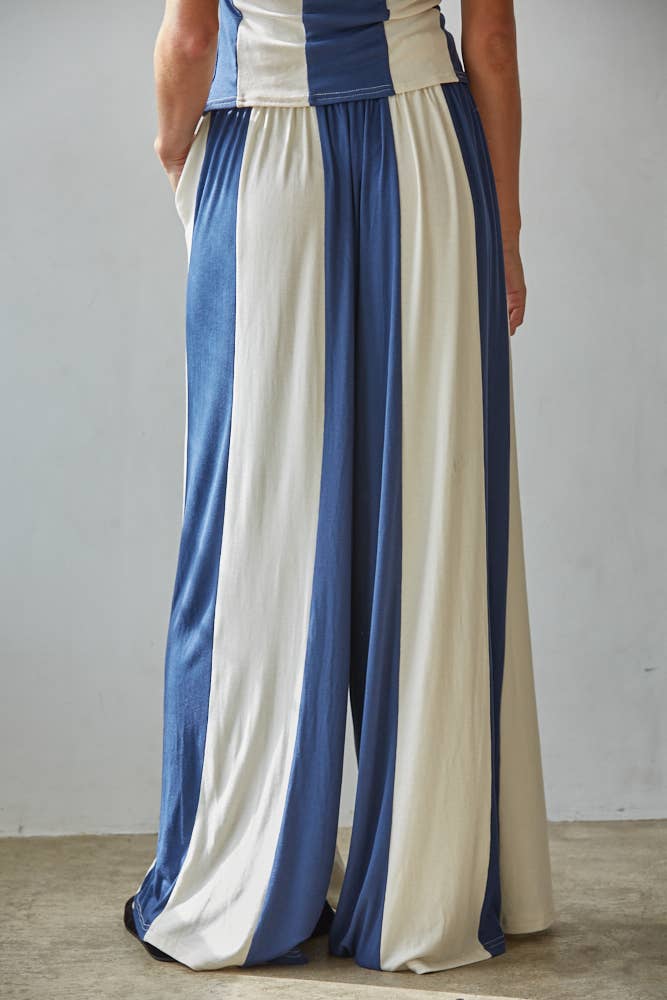 Jewel Striped Wide Leg Pant set