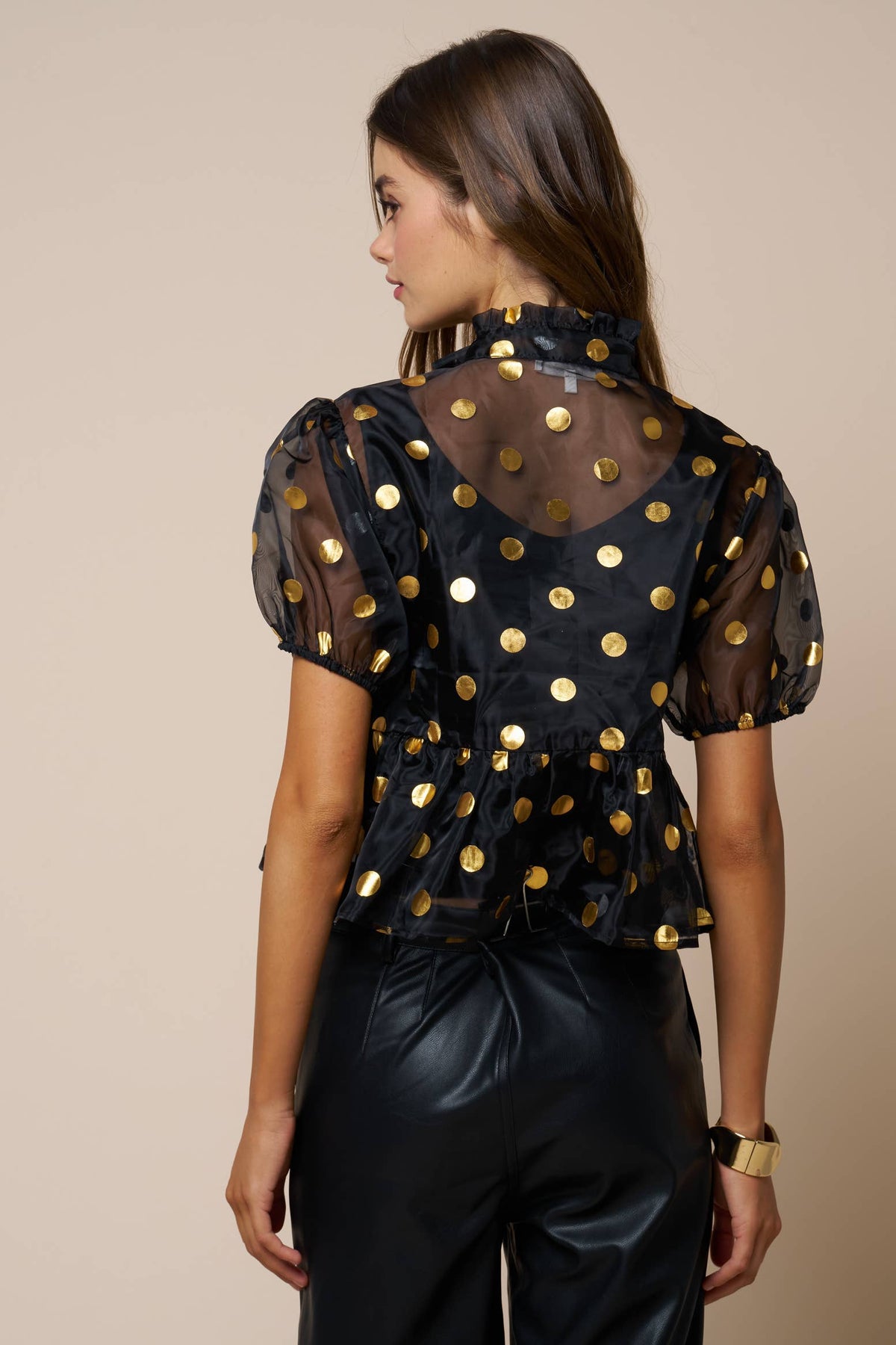 Sheer Polka Dot Blouse