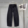 Vintage Button Detail Jeans