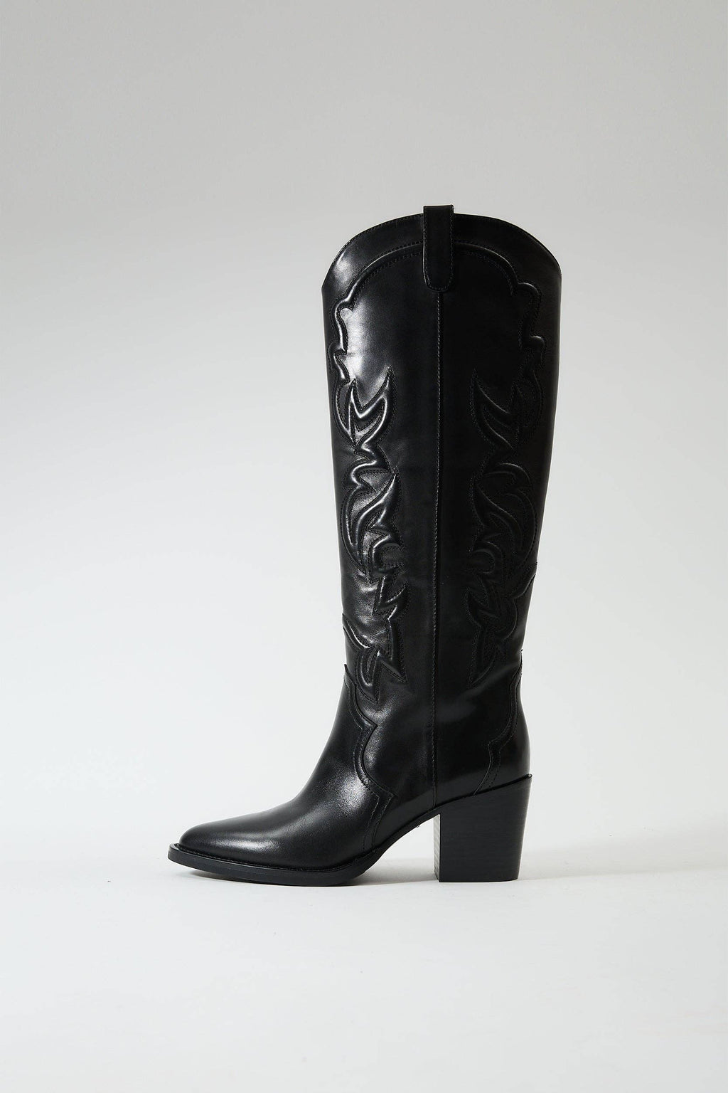 Genuine Calf Leather Western Chic Boots