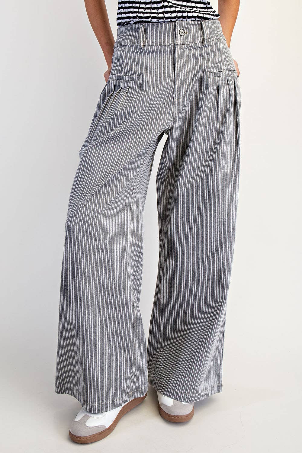 STRIPE WIDE PANTS