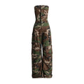 Camo Strapless Jumpsuit