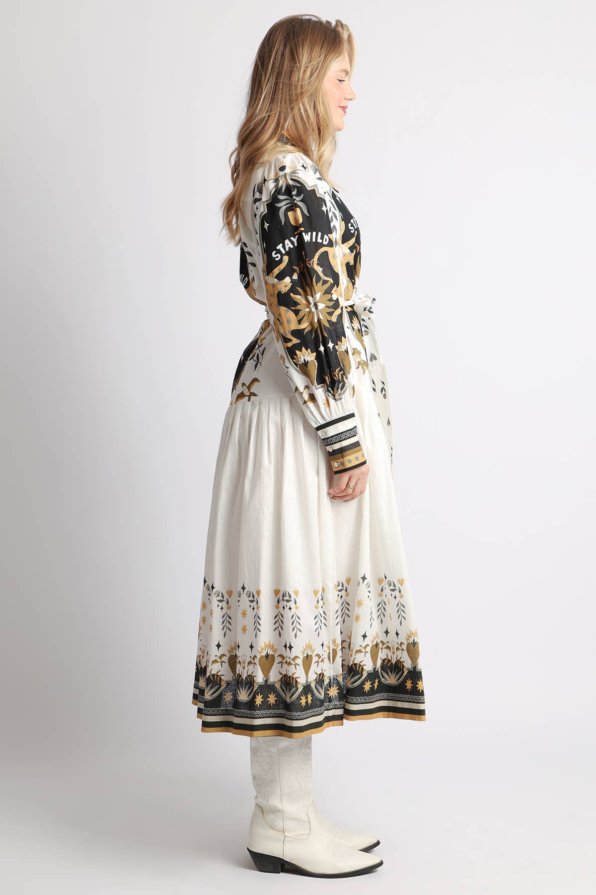Western Maxi Shirt Dress