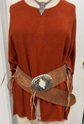 Fringe leather belt (large)