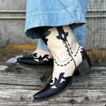 Cookies and Cream-Genuine Leather Boots