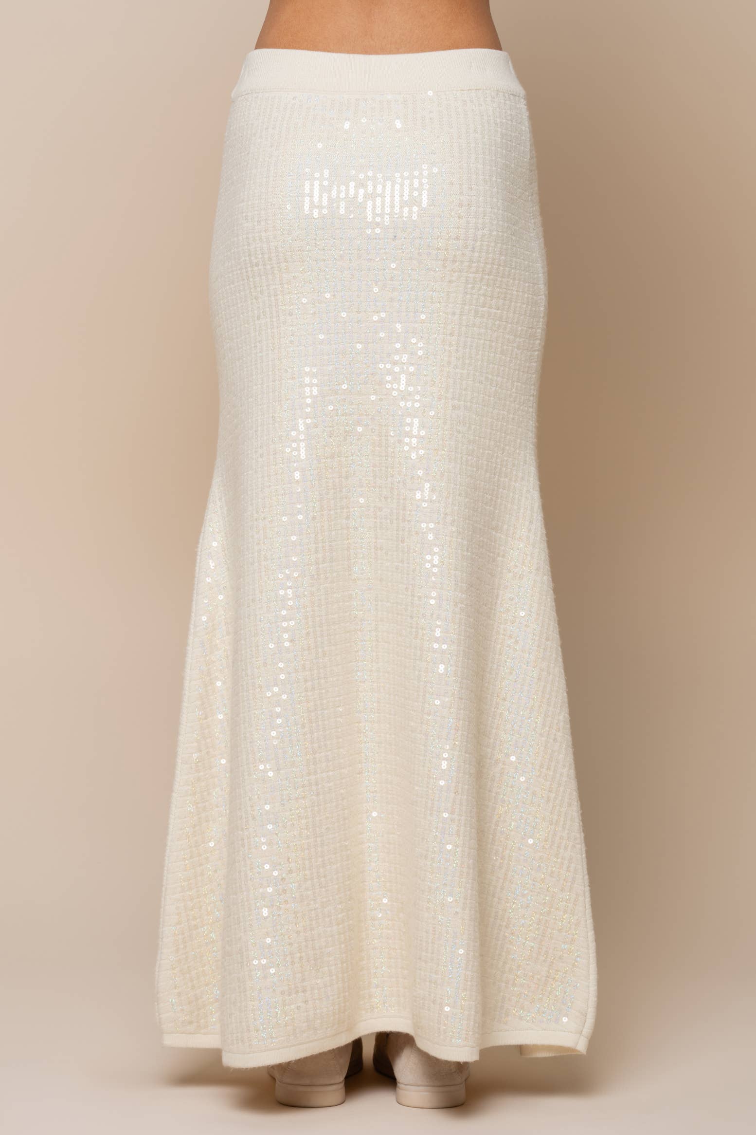 Sequin Maxi Knit Skirt