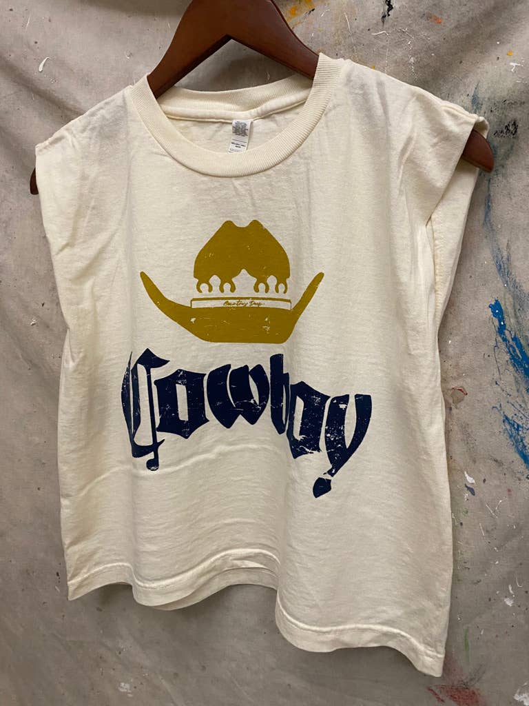 Cowboy Boxy Midriff Muscle top