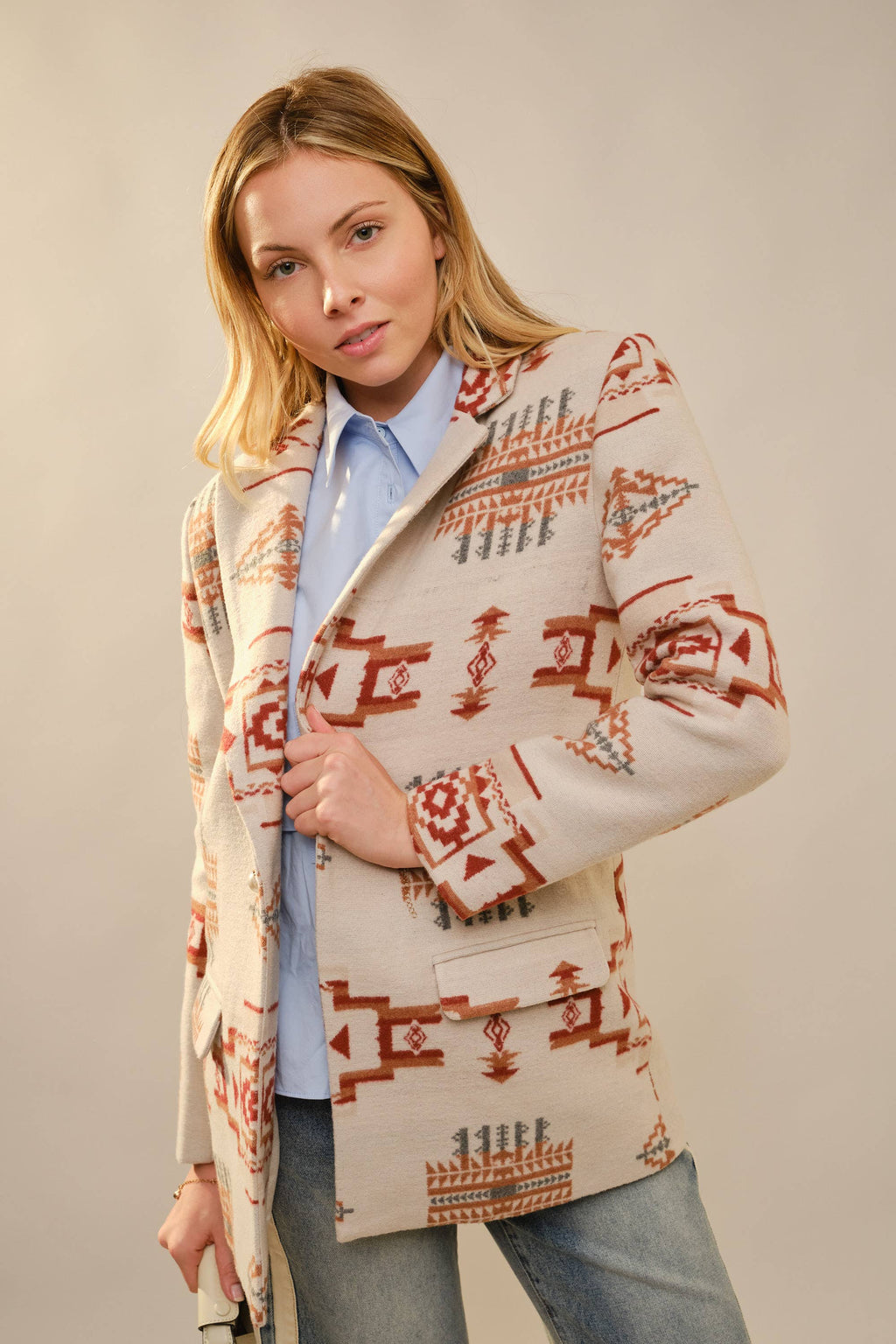 Aztec Jacquard Blazer
