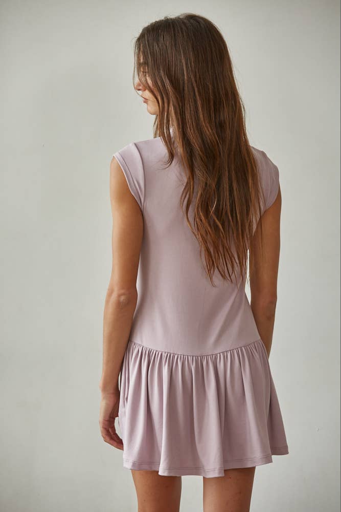 Knit Cap Sleeve Dress