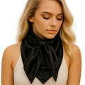 35X35" Black Jacquard Wild Rag / Scarf WR4039