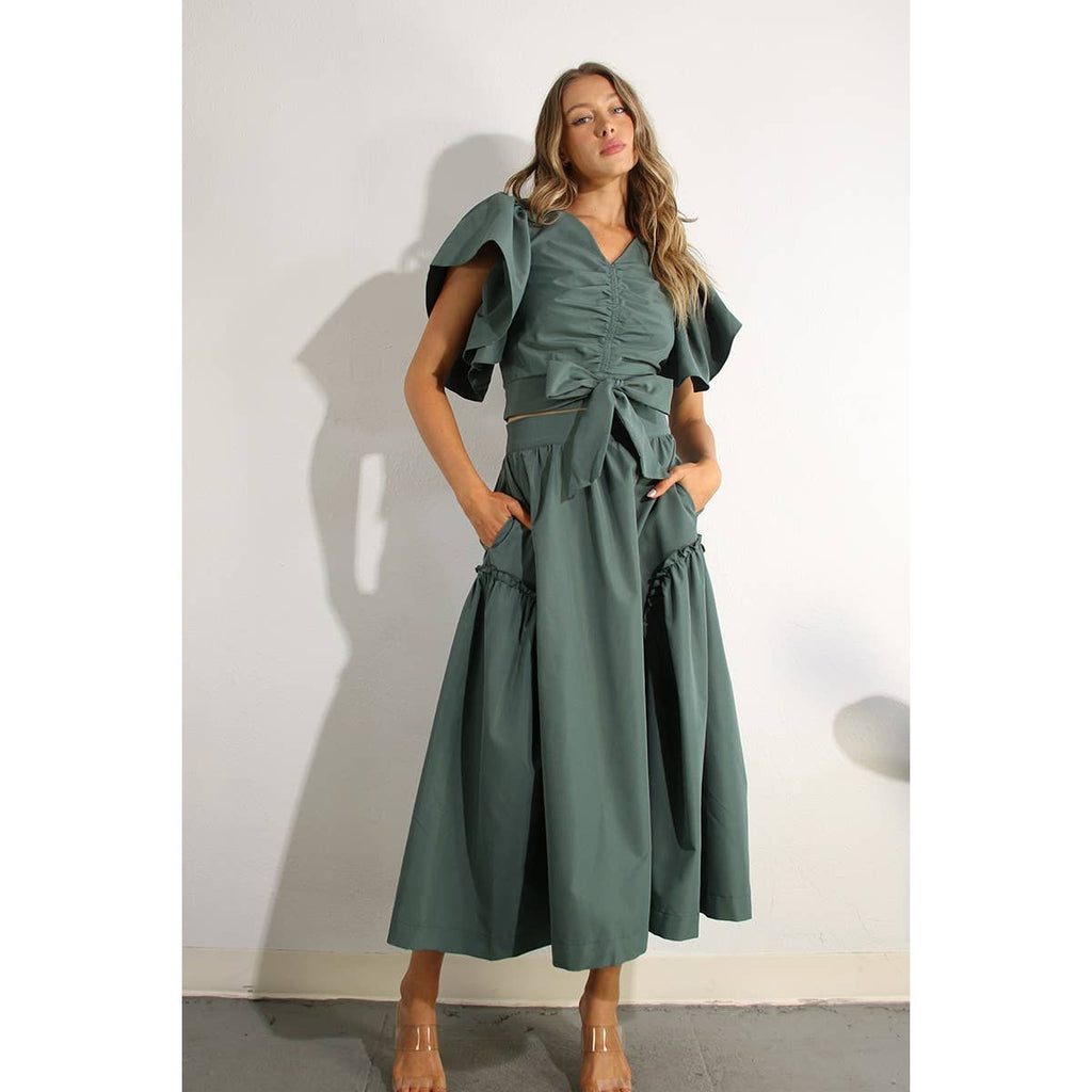 Ruffle Top and Skirt Set
