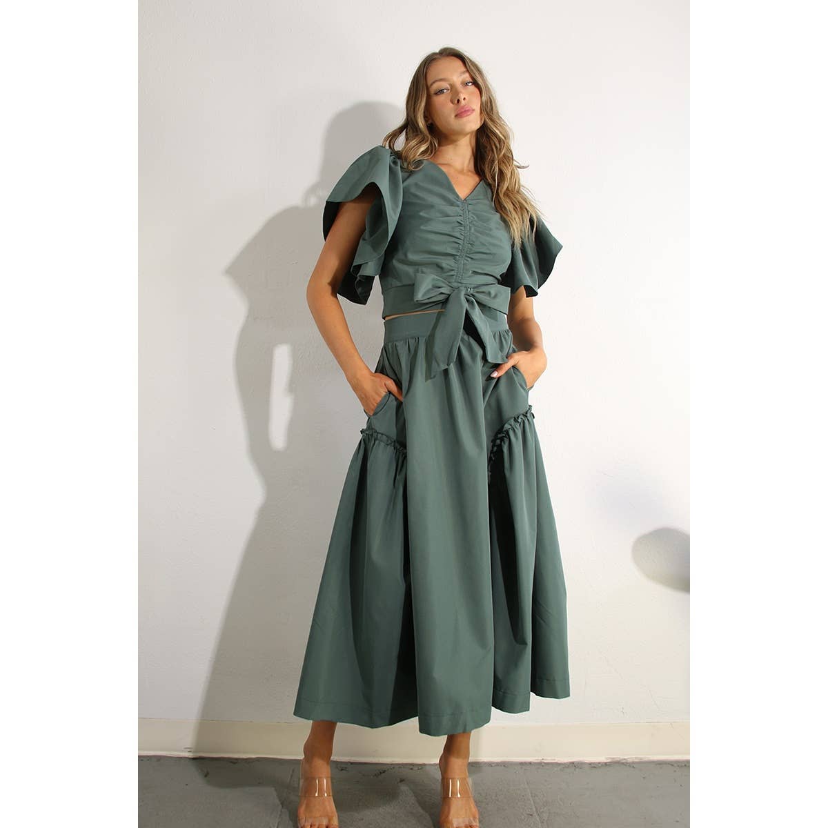 Ruffle Top and Skirt Set