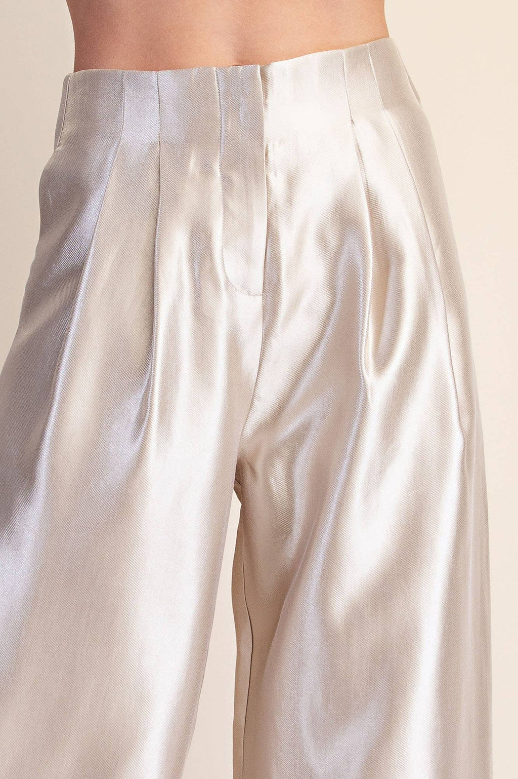 High-Waist Pleated Pants