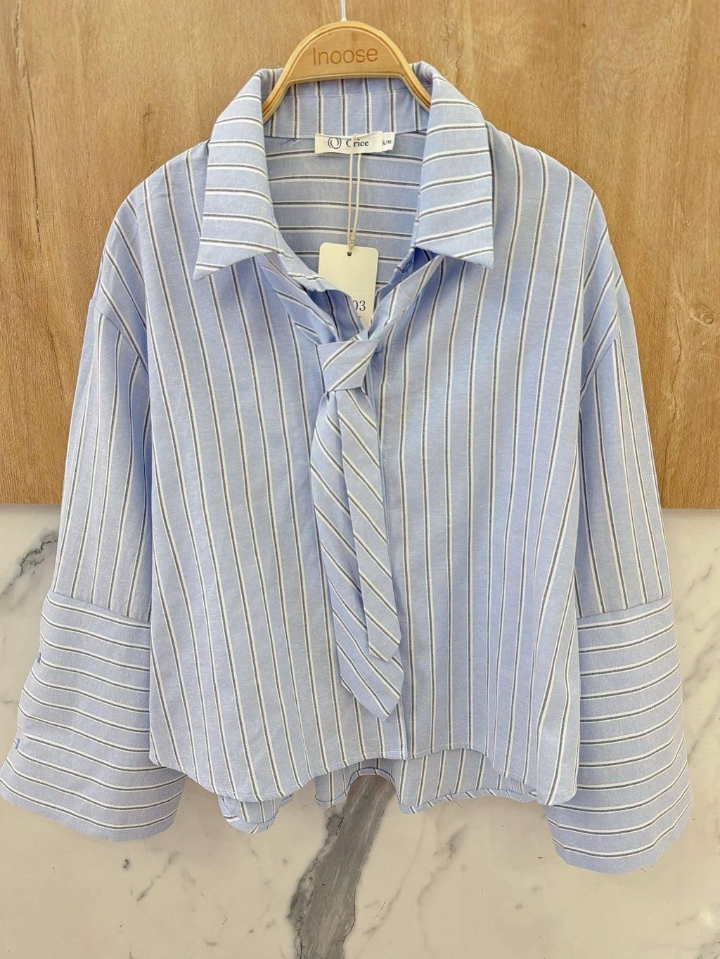 Striped Shirt with Matching Tie