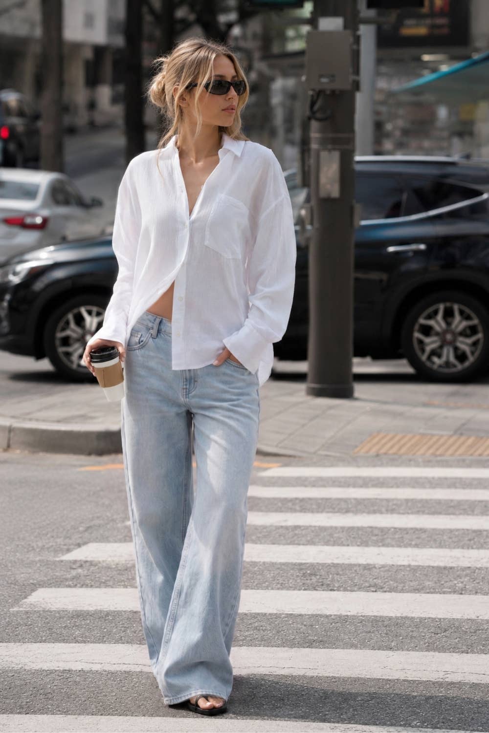 Soft Drape Button Down Shirt