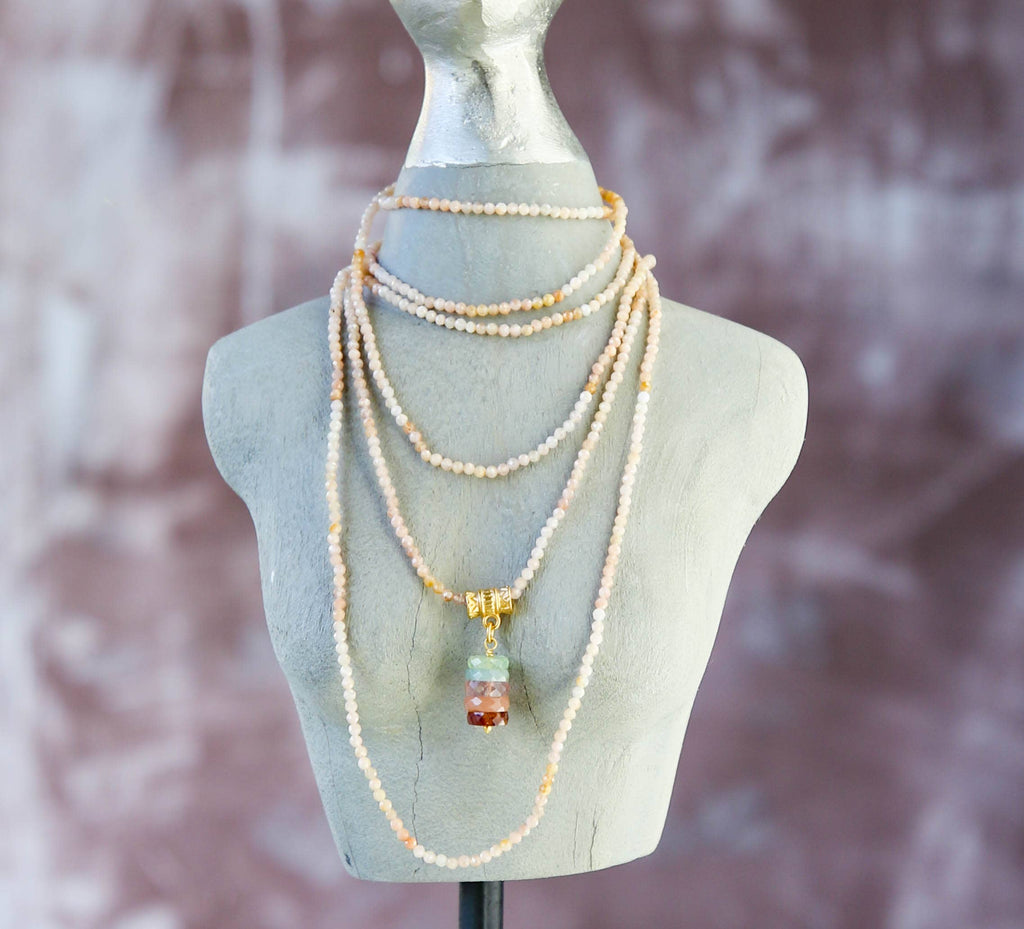 Aramis Layering Necklace in Malachite