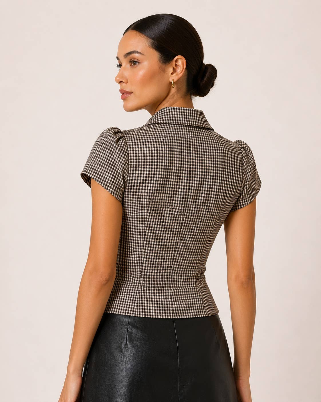 Asymmetrical Plaid Topn