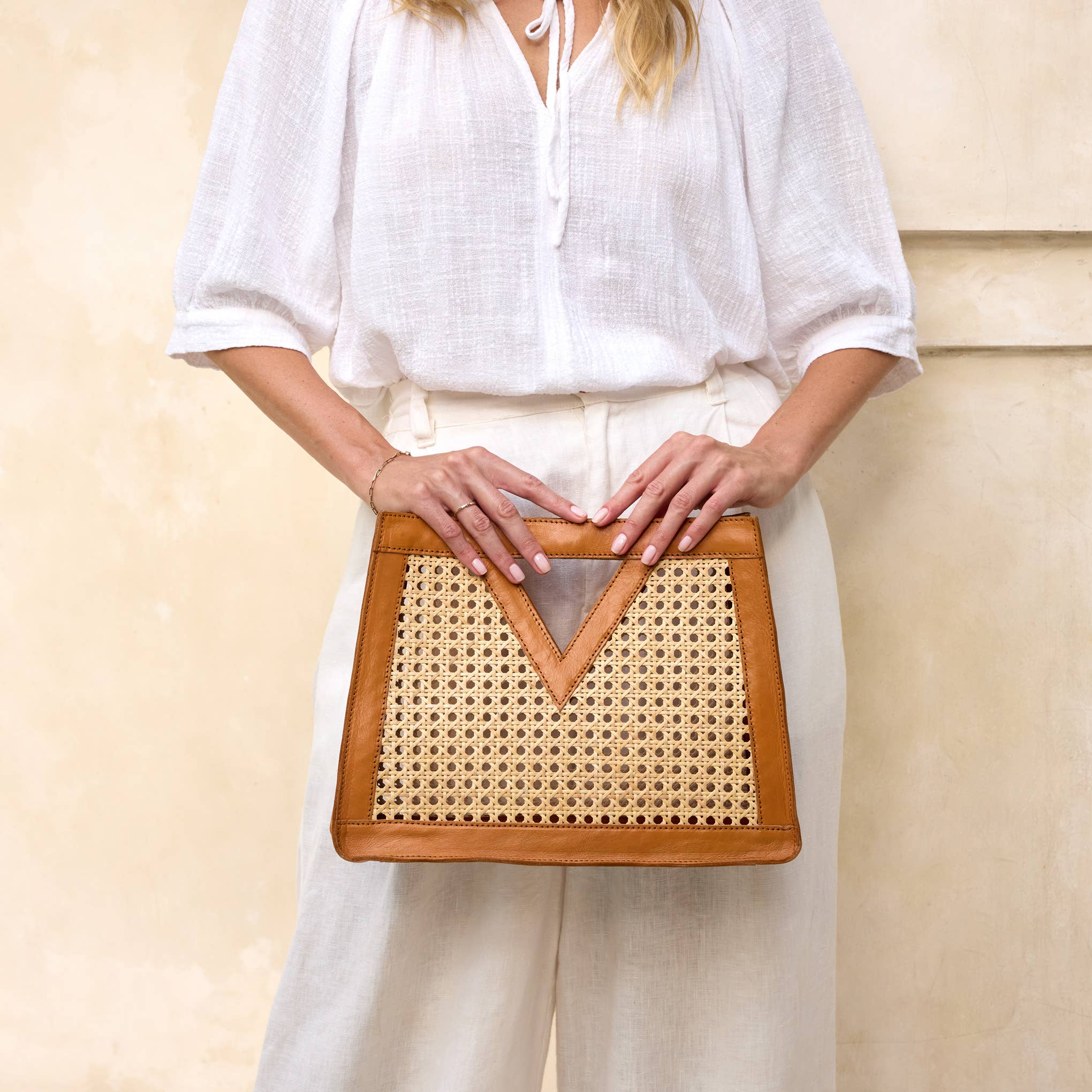 Cane Weave Rattan Handbag