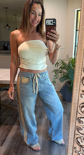Baggy jeans with Khaki accents