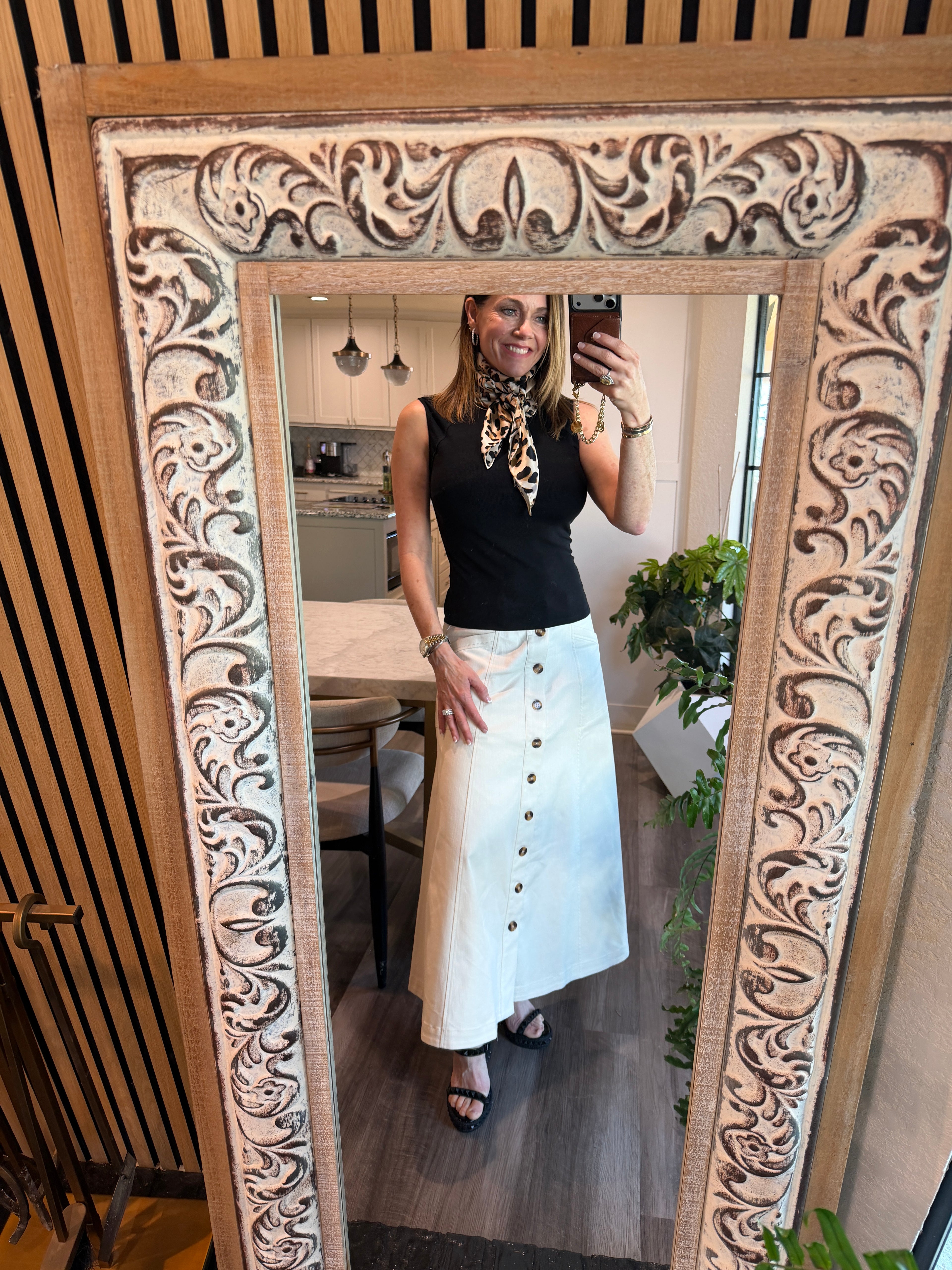 A Line Button skirt