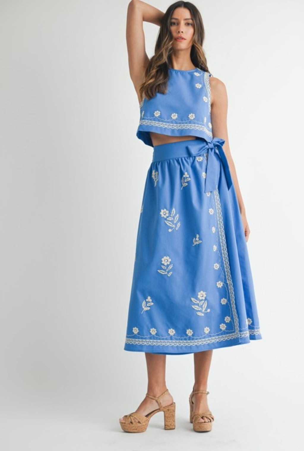 Embroidered Skirt Set