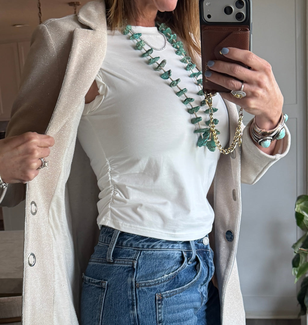 Ruched side T-shirt