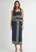 Cord Detail Peplum Set