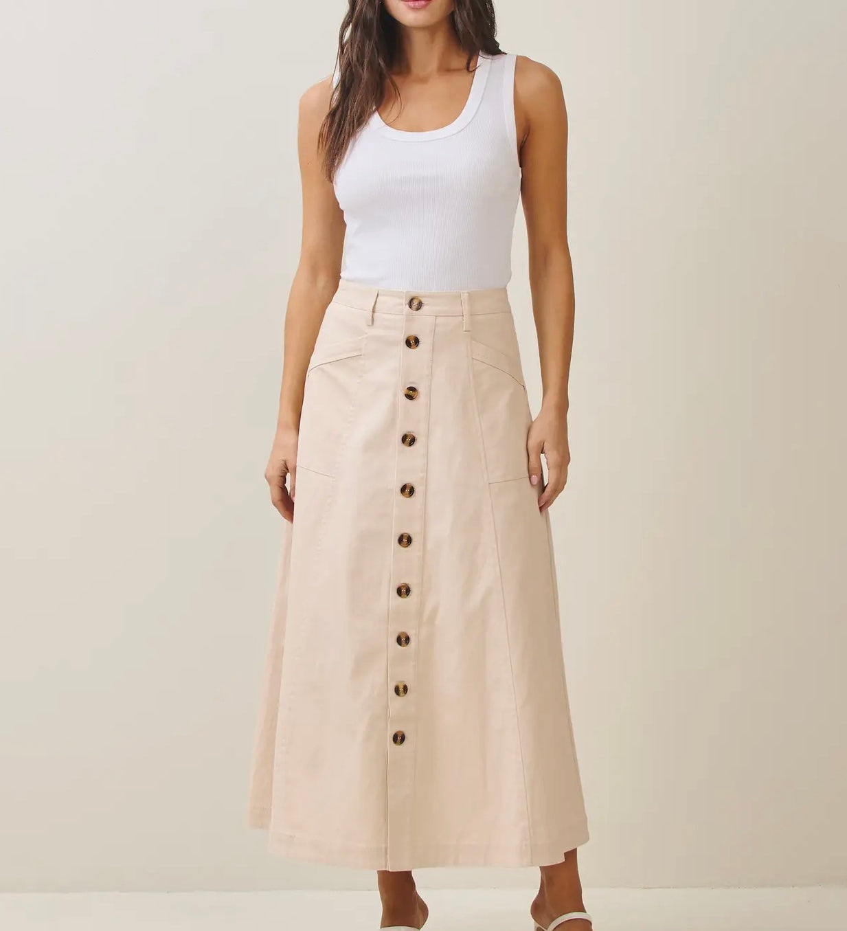 A Line Button skirt