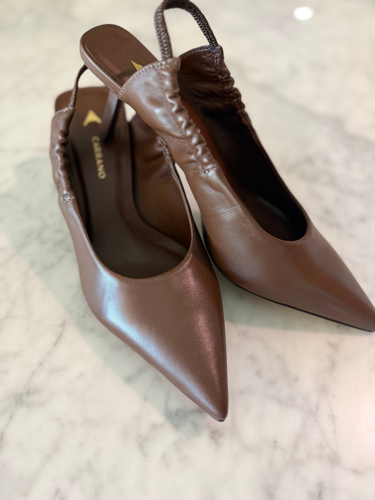 Leather Kitten Heel