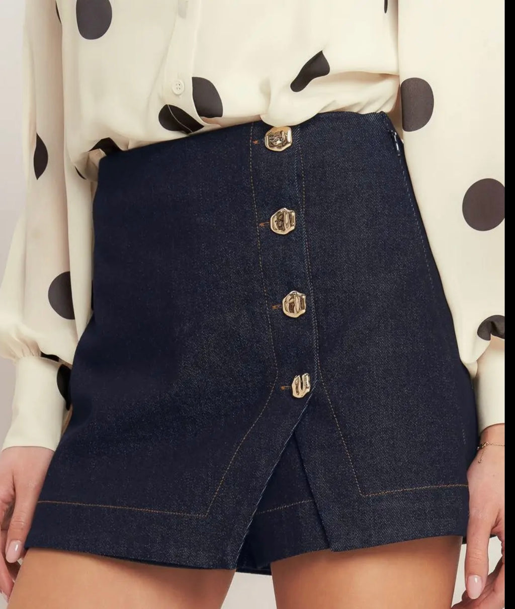 Indigo Denim Skort