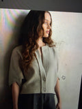 Elle Grey Brand Short Sleeve Cream Sweater