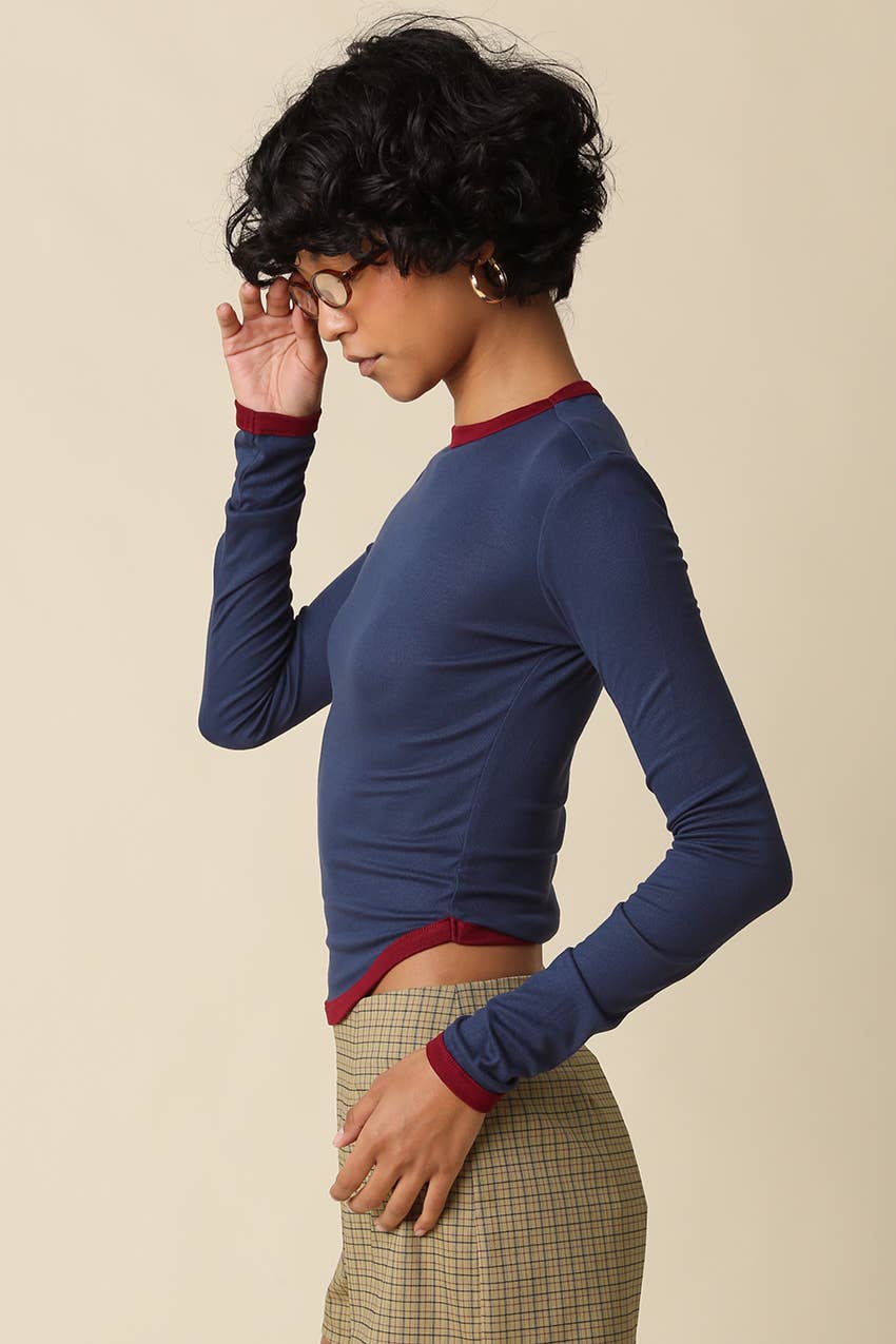 Kendall Contrast Trim Top