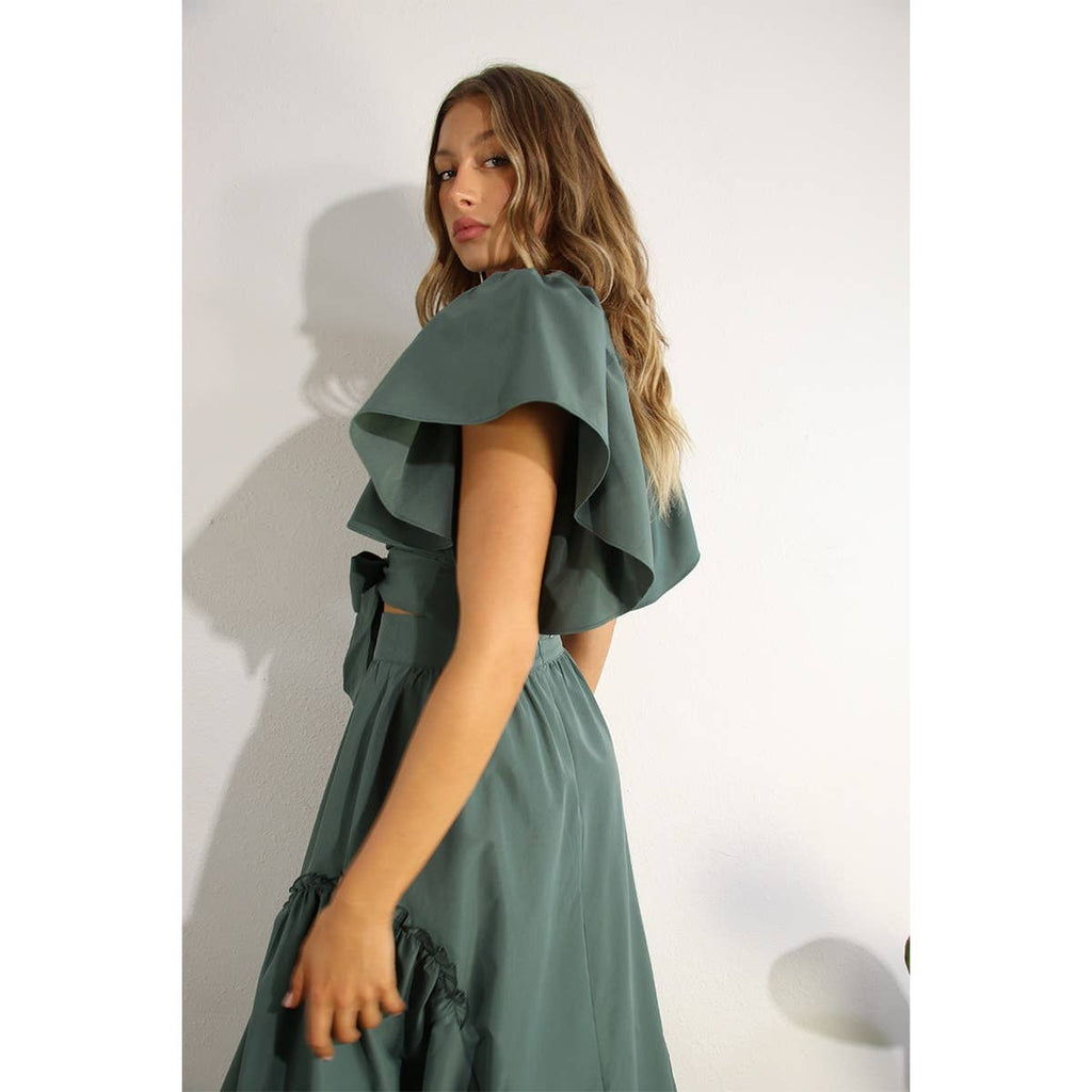 Ruffle Top and Skirt Set