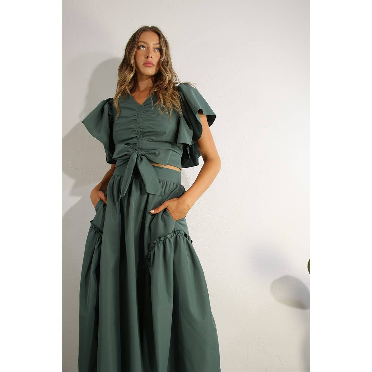 Ruffle Top and Skirt Set