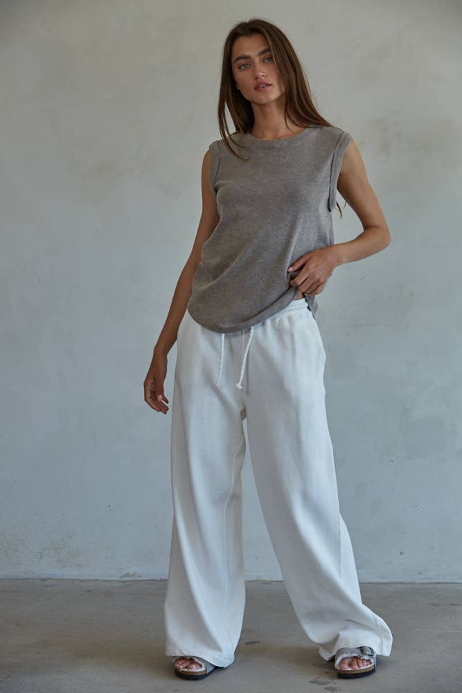 Dyed Cotton Sleeveless Top
