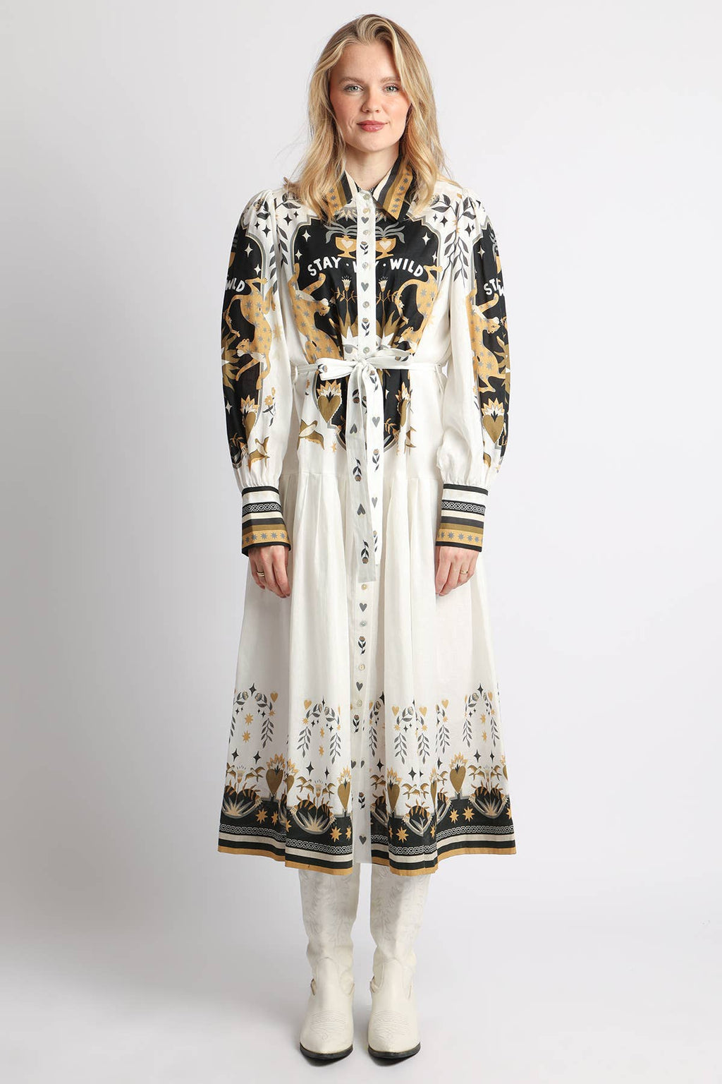 Western Maxi Shirt Dress