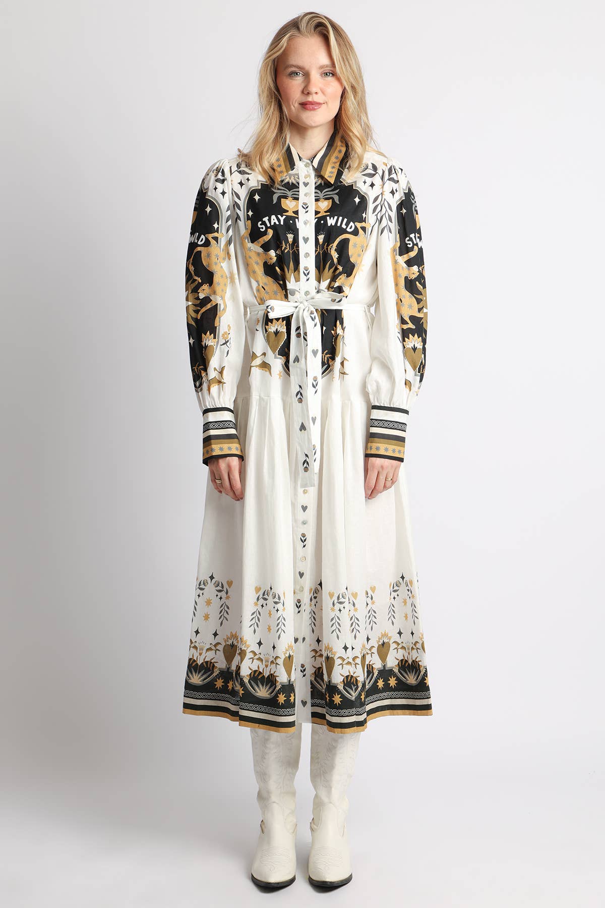 Western Maxi Shirt Dress