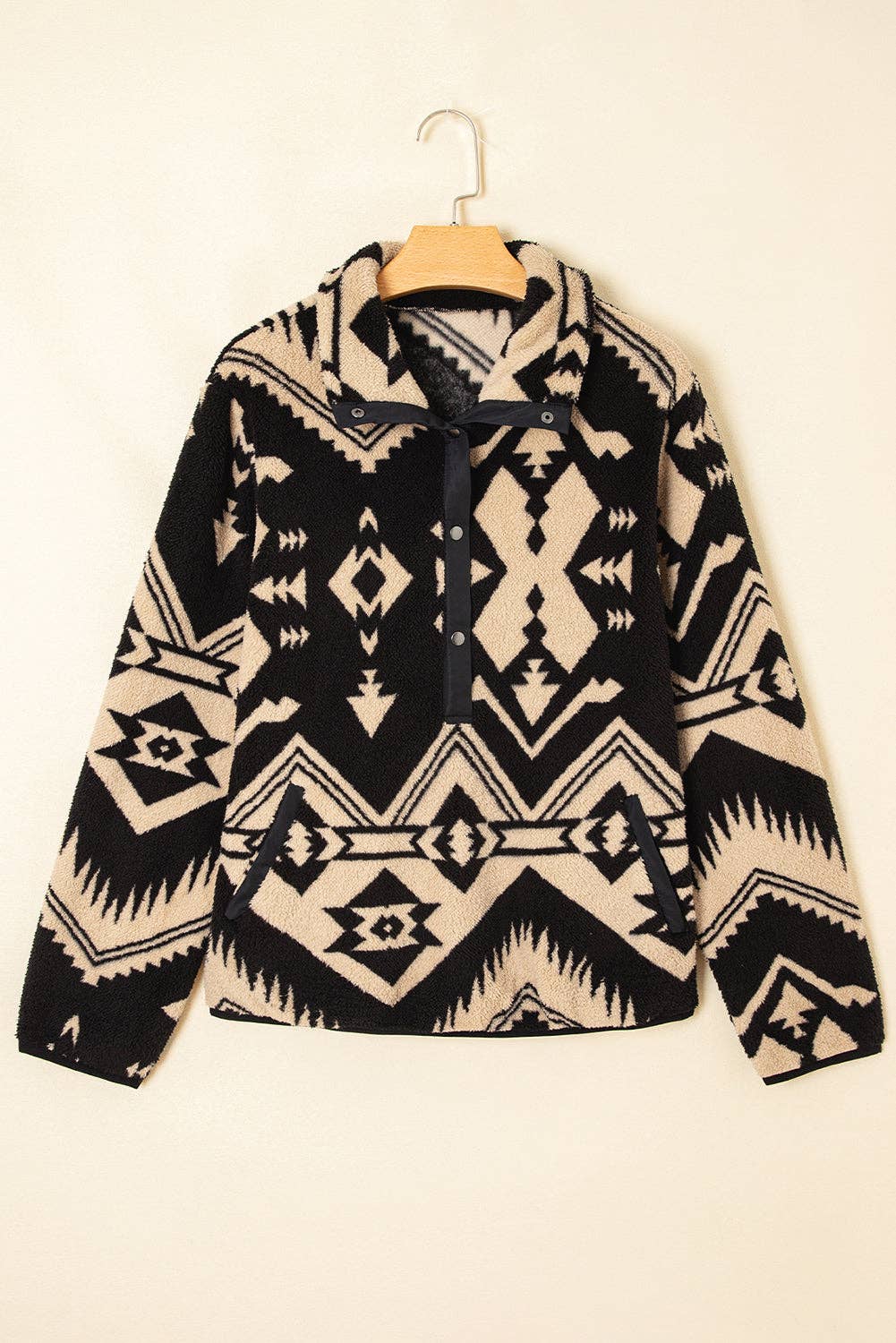 Aztec Half Zip Plush Sweatshirt