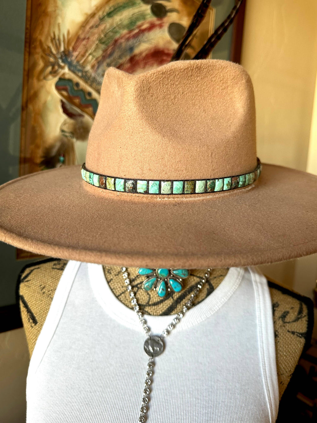 Blue Mesa; Peruvian Turquoise Hatband
