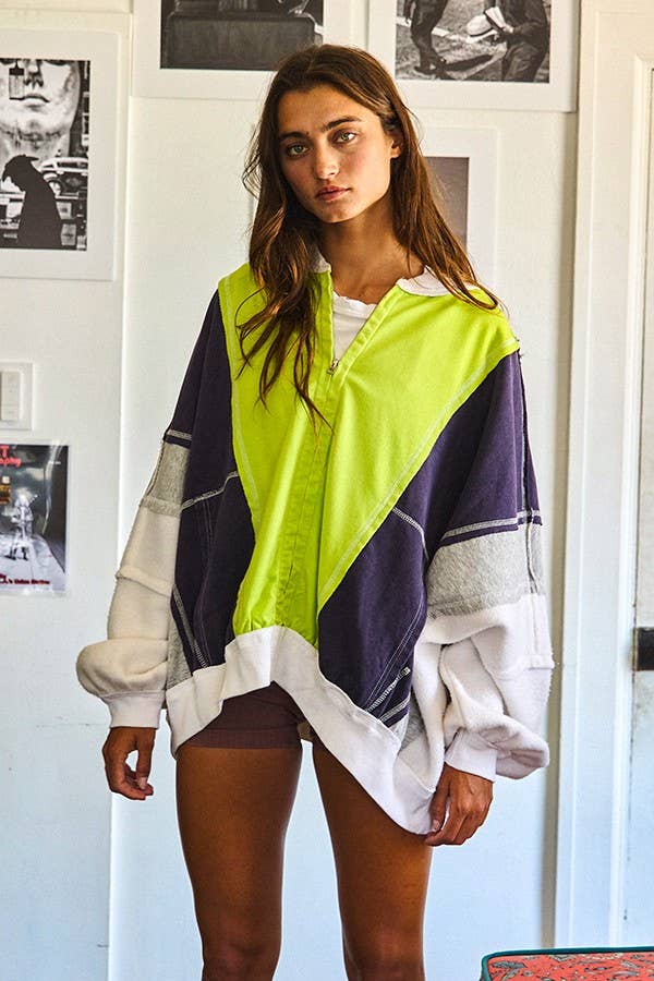 Colorblock  Zip Up Jacket