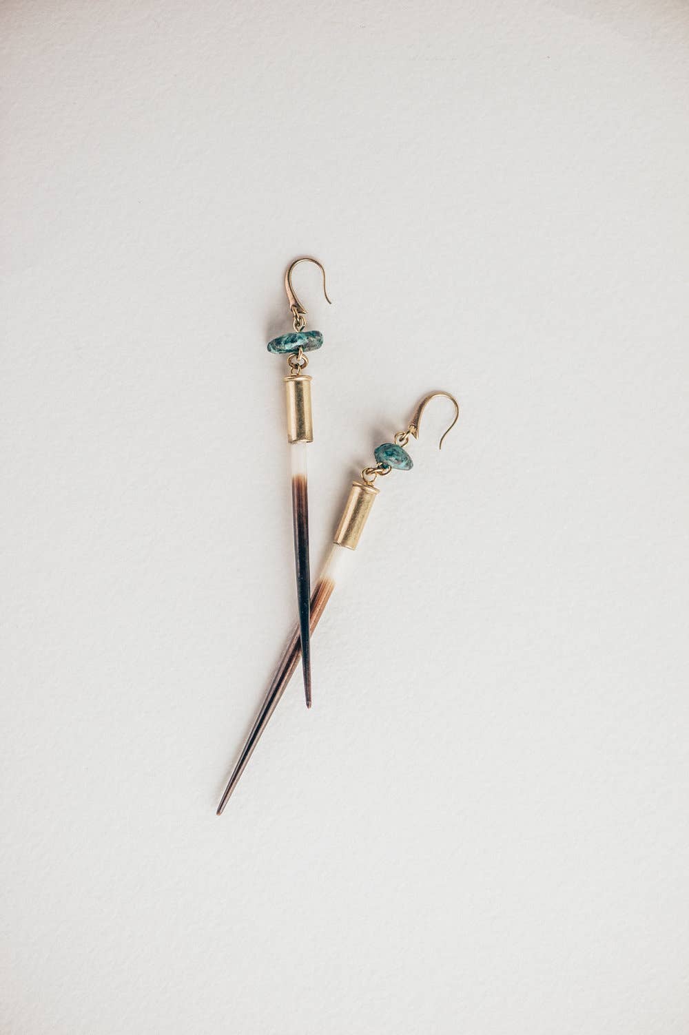 Yellowstone Beth Dutton Quill Earrings // Turq Hook Variant