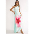 FLORAL ACCORDIAN MAXI DRESS